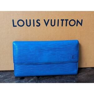 Louis Vuitton Epi Blue Long Wallet